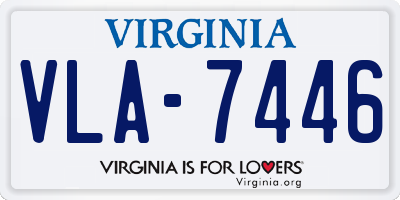 VA license plate VLA7446
