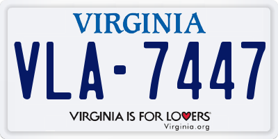 VA license plate VLA7447
