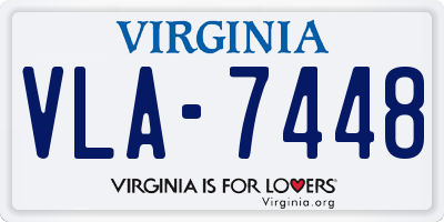 VA license plate VLA7448