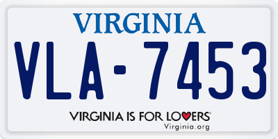 VA license plate VLA7453