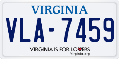 VA license plate VLA7459