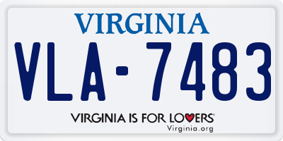VA license plate VLA7483