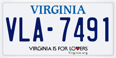 VA license plate VLA7491
