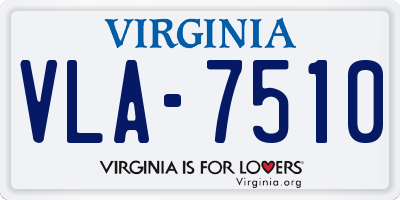 VA license plate VLA7510