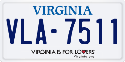 VA license plate VLA7511