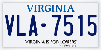 VA license plate VLA7515
