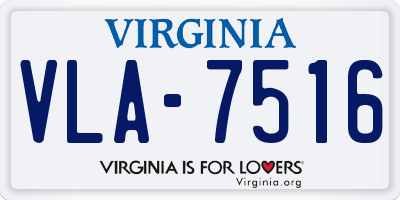 VA license plate VLA7516