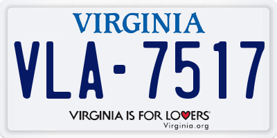 VA license plate VLA7517