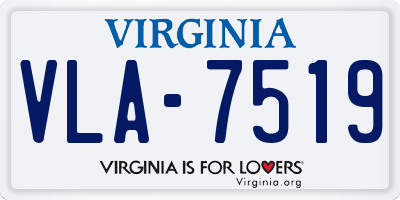 VA license plate VLA7519