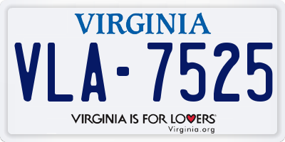 VA license plate VLA7525