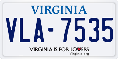 VA license plate VLA7535