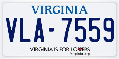 VA license plate VLA7559