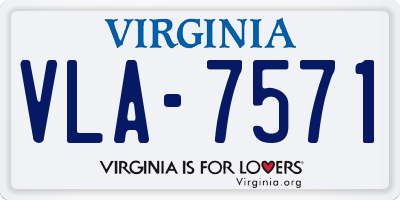 VA license plate VLA7571