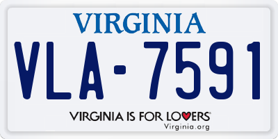 VA license plate VLA7591