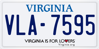 VA license plate VLA7595