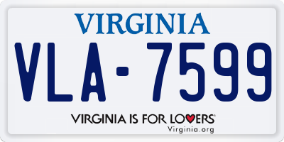 VA license plate VLA7599