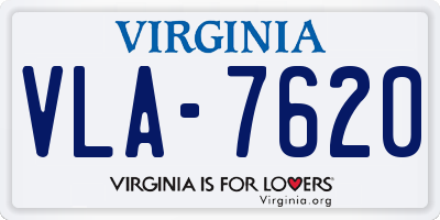 VA license plate VLA7620