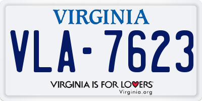 VA license plate VLA7623