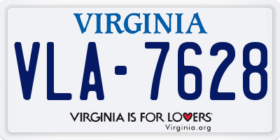 VA license plate VLA7628