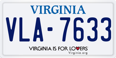 VA license plate VLA7633