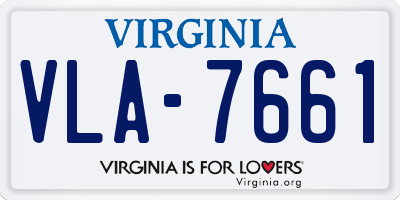 VA license plate VLA7661