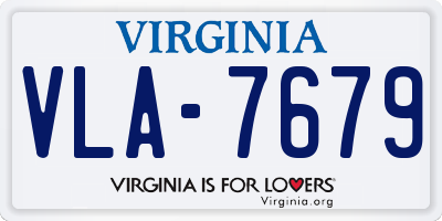 VA license plate VLA7679