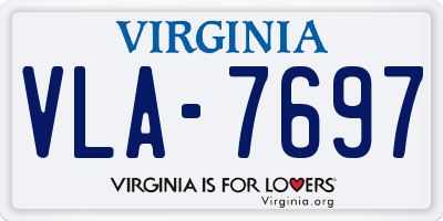 VA license plate VLA7697