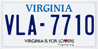 VA license plate VLA7710
