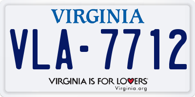VA license plate VLA7712