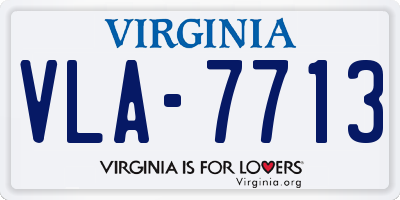 VA license plate VLA7713