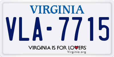 VA license plate VLA7715