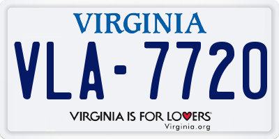 VA license plate VLA7720