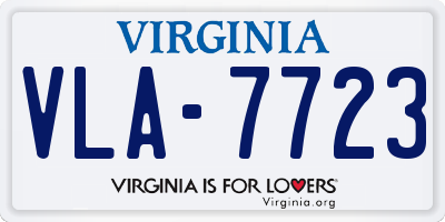 VA license plate VLA7723