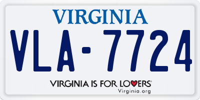 VA license plate VLA7724