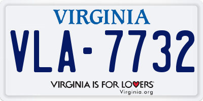 VA license plate VLA7732