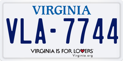 VA license plate VLA7744
