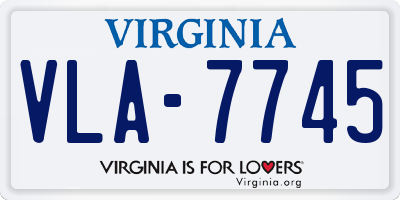VA license plate VLA7745