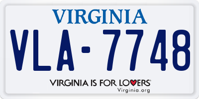 VA license plate VLA7748