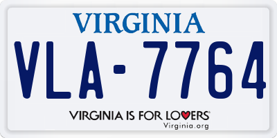VA license plate VLA7764