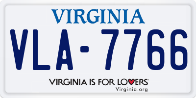 VA license plate VLA7766