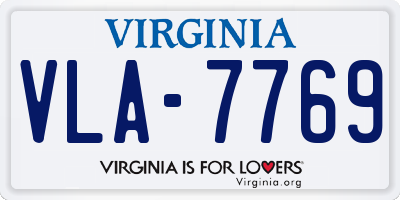 VA license plate VLA7769