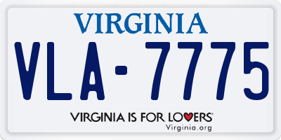 VA license plate VLA7775