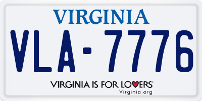 VA license plate VLA7776
