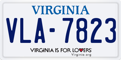 VA license plate VLA7823