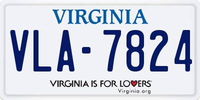 VA license plate VLA7824
