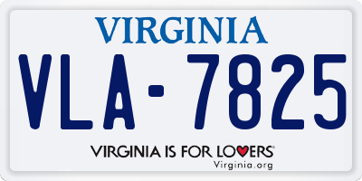 VA license plate VLA7825