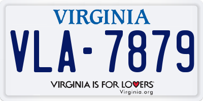 VA license plate VLA7879
