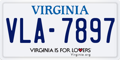 VA license plate VLA7897