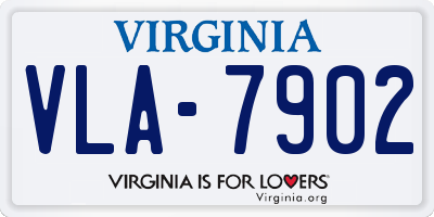 VA license plate VLA7902