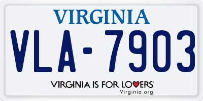 VA license plate VLA7903